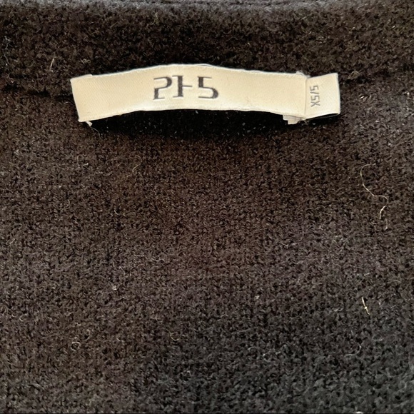 PH5 Pure Wool Oversized Square Cape Sweater Poncho with Fringe Bottom S Boho - Picture 5 of 16